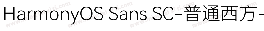 HarmonyOS Sans SC-普通西方字体转换